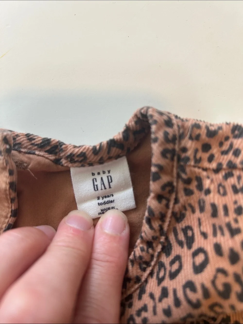 Gap Toddler Leopard Print Corduroy Dress